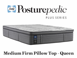 lot 4 image: Sealy Posturepedic Plus Medium Firm Pillow Top Queen Mattress - MSRP $1,999.00 - No Reserve