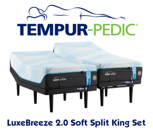 Tempur-Pedic LuxeBreeze 2.0 Soft Memory Foam Mattress - Split King Set - MSRP $10,198.00 - No Reserve!