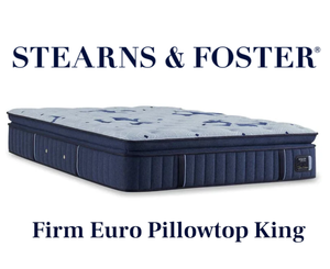 lot 21 image: Stearns & Foster Estate Firm Euro Pillowtop King Mattress - MSRP $3,199.00 - No Reserve