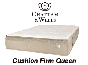 lot 5 image: Chattam & Wells Cushion Firm Tight Top Queen Mattress - MSRP $2,199.00 - No Reserve