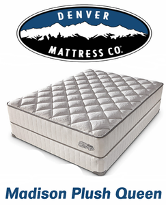 lot 1 image: Denver Mattress Madison Plush Queen Mattress MRSP $999.00 - No Reserve