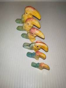 lot 20 image: Vintage Hand-Carved Stone Toucan Figurines
