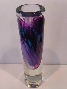 lot 2 image: Michael J Mikula Hand Blown Glass Vase