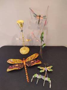 lot 93 image: Vintage Dragonfly Metal Decor