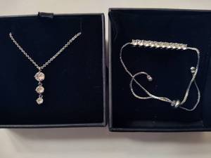 lot 113 image: Nine West Rhinestone Necklace & Bracelet
