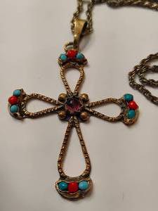 lot 117 image: Taxco Cross Pendant (Stamped 925)