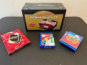 lot 82 image: Electric Card Shuffler and Assorted Card Games