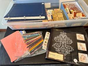 lot 81 image: Large lot of Craft Supplies - Stamps, Scrapbooks and More