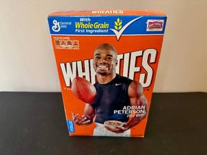 lot 132 image: Adrian Peterson 2012 MVP Wheaties Box