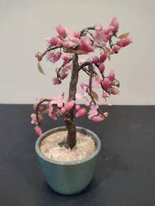 lot 138 image: Vintage Bonsai Tree wCherry Blossoms