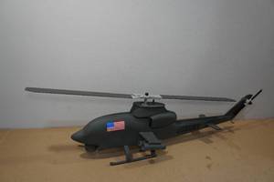 Hand Carved Wooden US Army Helicopter