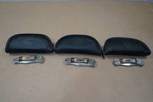*3* Franklin Mint Pocket Knives -Doc Holliday, Bat Masterson, Wyatt Earp