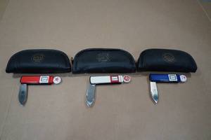 lot 74 image: 3 Franklin Mint Pocket Knives -Texaco, Flying A Gasoline, Mobilgas