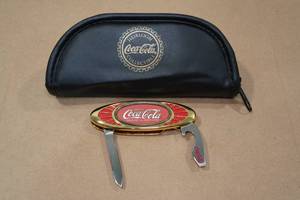 lot 76 image: Franklin Mint Coca-Cola Pocket Knife and Bottle Opener