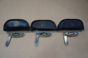 lot 94 image: 3 Franklin Mint Railroad Pocket Knives -Cresent Limited, Empire State Express, Broadway Limited