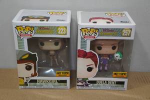 lot 123 image: 2 Funko POP Vinyl Figures -Hawkgirl & Duela Dent