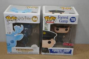lot 124 image: 2 Funko POP Vinyl Figures -Harry Potter Patronus & Forrest Gump