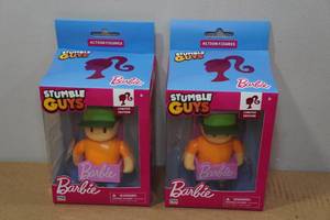lot 126 image: 2 Stumble Guys Barbie Figures