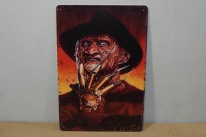 lot 151 image: Novelty Metal Sign -Freddy Kruger