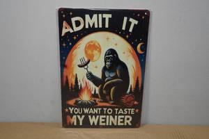 lot 157 image: Novelty Metal Sign -Admit it