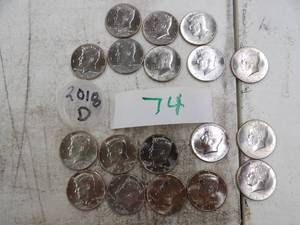lot 74 image: 18) 2018D KENNEDY HALF DOLLARS NIFC COLLECTORS ONLY COINS