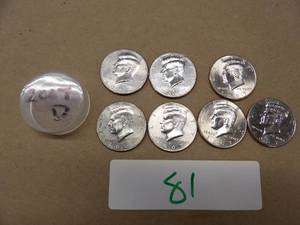 lot 81 image: 7) 2007D KENNEDY HALF DOLLARS NIFC COLLECTORS ONLY COINS