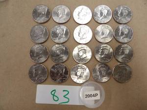 lot 83 image: 20) 2004P KENNEDY HALF DOLLARS NIFC COLLECTORS ONLY COINS