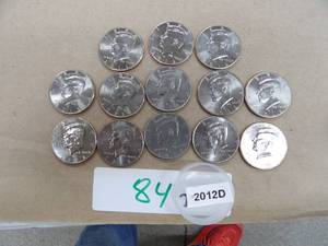 lot 84 image: 13) 2012D KENNEDY HALF DOLLARS NIFC COLLECTORS ONLY COINS