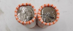 lot 135 image: 2 COMPLETE QUARTER ROLLS FROM MINT 2022D DR. SALLY RIDE