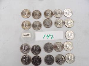 lot 142 image: 21) 2002P KENNEDY HALF DOLLARS NIFC COLLECTORS ONLY COINS