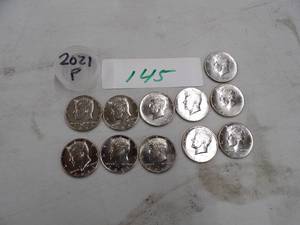 lot 145 image: 11) 2021P KENNEDY HALF DOLLARS NIFC COLLECTORS ONLY COINS
