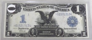 1899 $1 DOLLAR "BLACK EAGLE" SILVER CERTIFICATE LARGE BILL SERIAL #H51531313A