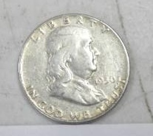 lot 173 image: 1950 BENJAMIN HALF DOLLAR 90% SILVER