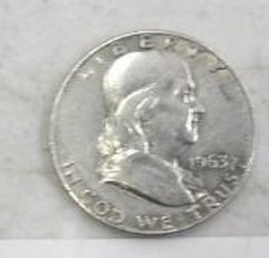 lot 183 image: 1963D BENJAMIN HALF DOLLAR 90% SILVER