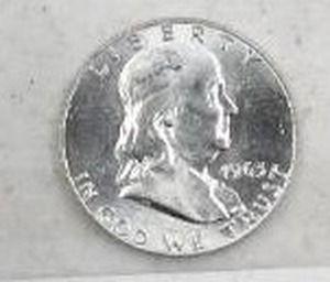 lot 188 image: 1963D BENJAMIN HALF DOLLAR 90% SILVER