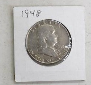 lot 193 image: 1948 BENJAMIN HALF DOLLAR 90% SILVER