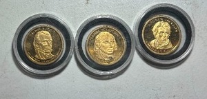 lot 19 image: 3- DOLLAR COIN PRESIDENT PROOFS