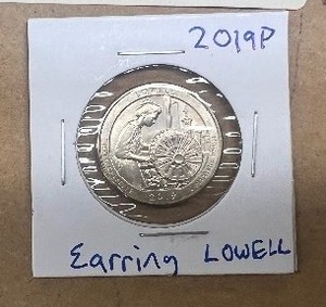 lot 33 image: 2019P LOWELL ERROR QUARTER EARRING