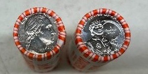lot 57 image: 2 COMPLETE QUARTER ROLLS FROM MINT 2022D DR. SALLY RIDE