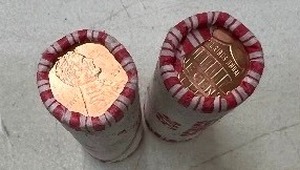 lot 59 image: 2 COMPLETE PENNY ROLLS 2019P