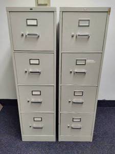 lot 21 image: Two Metal Filing Cabinets
