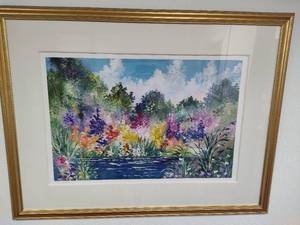 lot 4 image: Cloudy Day Watercolor Framed Art by Stevens