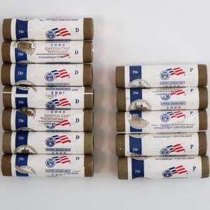 2009 U.S. Mint Penny Roll - Philadelphia & Denver Lot of 14