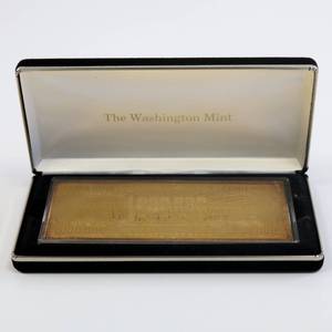 lot 24 image: Certified 2004 Million Dollar Golden Proof Bar - 4Ozt .999 Silver Bullion - 24K Gold Layered