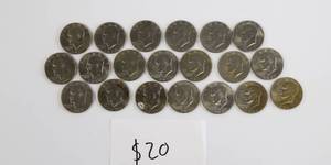lot 20 image: Eisenhower Dollar Lot of 20 Coins - $20