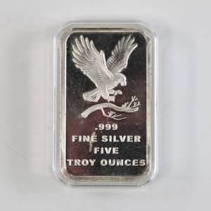 lot 69 image: 5 Oz Silver Bar