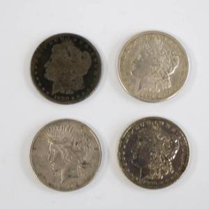 lot 63 image: US Silver Dollars Lot of 4