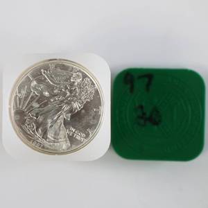 lot 62 image: 1 - Roll of 1997 American Silver Eagles (20x in 1 Roll)