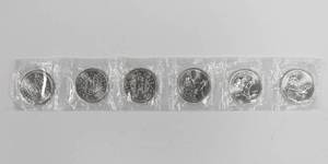 lot 53 image: 1982 Engelhard Prospector - 1 Oz Silver Round Lot of 6