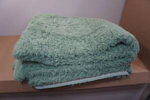 lot 45 image: 8x10 Shag Area Rug -Green